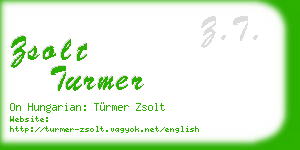 zsolt turmer business card