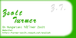 zsolt turmer business card